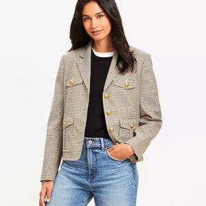 Loft Plaid Eisenhower Jacket Small